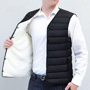 Coletes masculinos homens moda térmica colete macio jaqueta primavera sem mangas casual inverno plus size solto engrossar marca colete l182