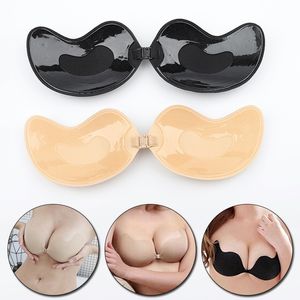 Invisible Push Up Bra Backless Strapless Brassiere Seamless Front Closure Bralette Underwear Self-Adhesive Silicone Sticky