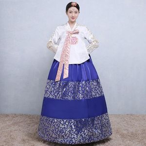 Roupas étnicas Yanji Mulheres Coreanas Minoria Tamanho Grande Vestido Tradicional Dança de Casamento Fresco Hanbok