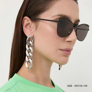 Sonnenbrillen Modedesigner Metallrand Verlaufsgläser für Damen Trend Vielseitige UV400-Brillen Großhandel