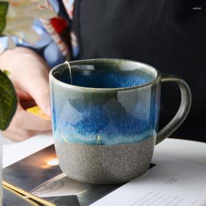 マグカップス日本のセラミックコーヒーマグレトロキルンチェンジティーカップ磁器茶製品水カップ陶器ティーカップドリンク