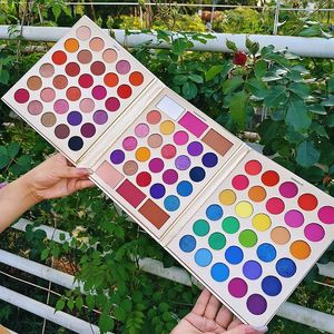 Lidschatten, 86 Farben, dreifach gefaltet, mehrfarbig, Lidschattenplatte, schimmernd, matt, schimmerndes Puder, Pailletten, Kontur-Make-up, Lidschatten-Palette, Schönheit, 230925