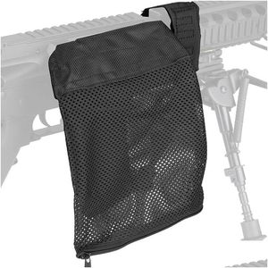 Ar-15 Ammo Brass Shell Catcher Mesh Trap Zippered Closure For Quick Unload Nylon Black Drop Delivery