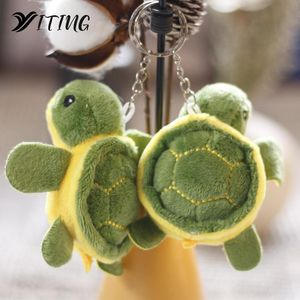 Plush Keychains 8cm Cute Cartoon Mini Turtle Doll Keychain Pendant Girl Woman Bag Doll Plush Toy Key Ring Jewelry Small Gift 230925