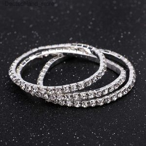 Charm Bilezikler Yeni Moda Vintage Elastikiyet Kristal Rhinestone Bilezikler Kadınlar İçin Buzlar Ayarlanabilir Pulsera Takı Partisi Toptanes Q230925