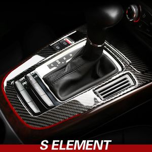Per Audi A4 A5 Q5 Accessori interni In fibra di carbonio Car Center Pannello di controllo del cambio S Elemento Adesivo decorativo Trim Cover237O