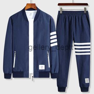 Herrspårar Ropa Herrkläder Hoodie Korean Fashion Mens Designer Clothes 2 Piece Set Outfit Spring Fall 2023 Jacket and Pants Casual Suit J230925