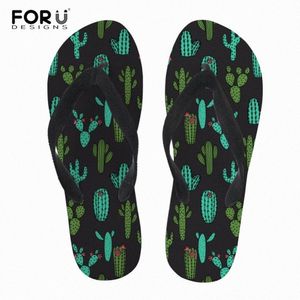 forudugns kadın terlik kişilik kaktüs terlik baskılar banyo flipflops üzerinde kadın kayma bayan yumuşak kauçuk sandalet zapatillas muj2tq3#