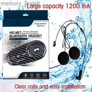 Walkie Talkie Bluetooth 5.0 Motorcykelhjälm Headset Inget Intercom Funktion Headset Microphone Moto Interphone Headset Waterproof HKD230925