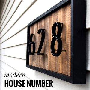 Garden Decorations 125mm Floating House Number Letters Big Modern Door Alphabet Home Outdoor 5 in.Black Numbers Address Plaque Dash Slash Sign #0-9 230925