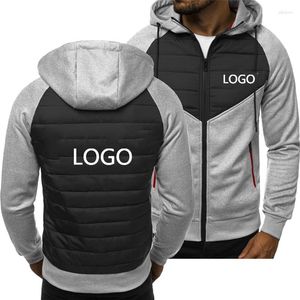 Men's Hoodies 2023 Spring Autumn Custom Logo Hoodie Fashion Sport Casual Sweatshirts Cardigan Zipper Long Sleeve Jacket