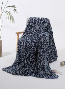 Cobertor estampa de leopardo cobertores de veludo material duplo simples toque macio moda cochilo xale tapetes para adultos crianças 41233791970300