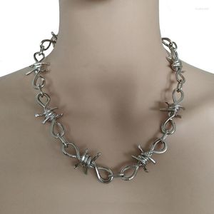 Łańcuchy ręcznie robione mężczyźni kobiety unisex łańcuch naszyjnik rockowy heavy choker punk metalowy kołnierz