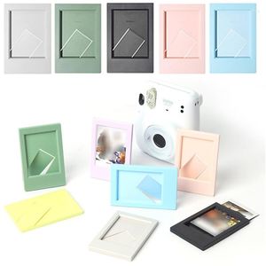 Frames 3 Inch Colorful Po Frame Modern Vertical Pocard Display Holder DIY Transparent Pictures Show Stand Desktop Decoration