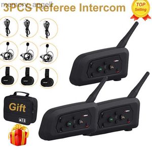 Walkie Talkie 3 Users Football Referee Intercom Headset V4C 1200m Full Duplex Bluetooth Headphone Soccer Conference Multipurpose Interphone HKD230925