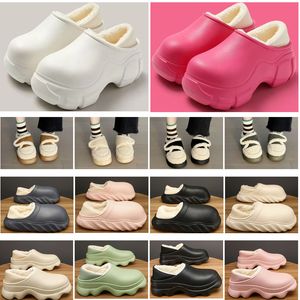 Designer Lamb hair short Cover heel Boots for women Warm winter shoes White Brown grey Black pink Outdoor plush comfortable cotton woman shoes eur 36-45