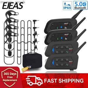 Walkie Talkie 4/3PCS EJEAS V6C/V4C Fußball-Schiedsrichter-Intercom-Headset 4Benutzer sprechen gleichzeitig Bluetooth-Konferenz-Interphone mit Handtasche HKD230925