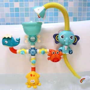 Bath Toys Baby Bath Toy Sug Cup Water Game Giraffe Crab Model Faucet Dusch Water Spray Toys Bad Bad Dusch Water Toy Kit Presents 230923
