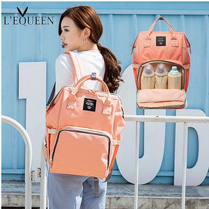 Diaper Bags Lequeen Mommy Backpacks Nappy Backpack Maternity Large Volume Outdoor Travel for mummy with hooks LPB44 230925