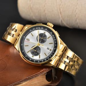 럭셔리 손목 시계 남자 시계 6 개의 바늘 작업 breitl quartz movement classic 1884 시계 자동 데이트 남자 레이디 손목 감시 팔찌 브랜드 크로노 그래프 시계