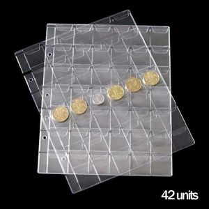 Other Home Decor 10 PCS/Lot 42 grid/sheet PVC sheets for coins album transparent inside pages 252*200mm inners of collection coin holders 230925