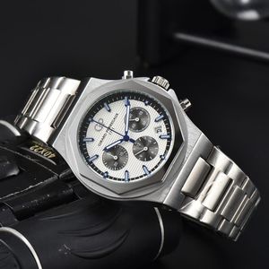 Girard Wrist Watches for Men 2023 Mens Watches 6針ダイヤルワーククォーツウォッチ高品質のトップクロノグラフクロックスチールベルトファッションGPモントレ