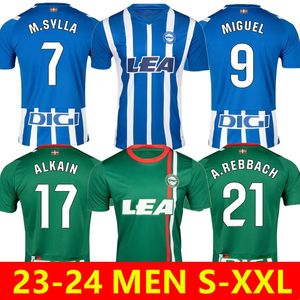 23 24 Deportivo Alaves Guidetti Sylla Mens Soccer Jerseys Fuente L.Rioja Gorosabel Shirds 2023 2024ホームアウェイアダルトユニフォーム