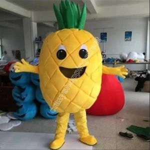 Ananas-Maskottchen-Kostüm, hochwertige Cartoon-Charakter-Outfits, Weihnachten, Karneval, Kleid, Anzüge, Erwachsenengröße, Geburtstagsparty, Outdoor-Outfit