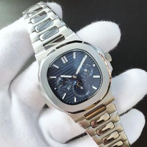 4 Colors High Quality Watches Mechanical Automatic Men Watch Moon Phase 24H Stainless Steel All Functions Work 40 5mm279o