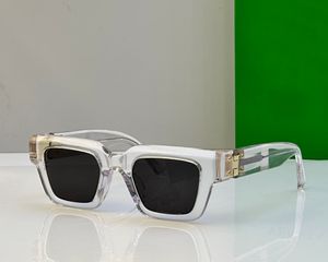 Kare Tıknaz Güneş Gözlüğü Kristal/Koyu Gri Lens Erkek Tasarımcı Güneş Gözlüğü Gölgeleri UV400 Gözlük Unisex Box