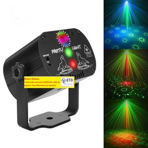 Laser disco lampor 60 mönster färgglada DJ LED -scenbelysningar USB -uppladdningsbar fest Födelsedag Laser Light Projector ll