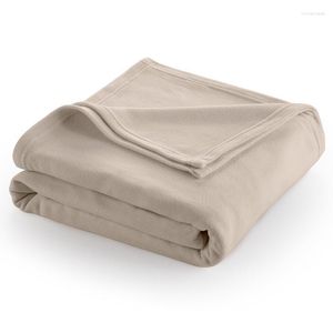 Blankets Blanket King Size - Fleece Bed All Season Warm Lightweight Super Soft Anti Static Throw Beige E