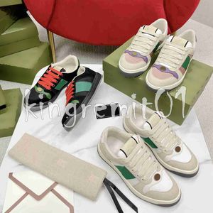 Dupe Slippers Designer Sneakers Casual Shoes Distressed Men Sneaker Women Rubber Shoe Classic Stripe Canvas Trainers Splicing Mesh Trainer