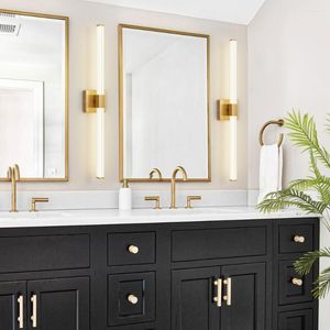 Wall Lamp Jmzm LED Brass Sconce Over Mirror With Clear Glass Shade 28W Lights Bar For Bathroom Living Room Light