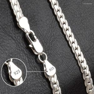 Chains Fine Top Brand 925 Sterling Silver 6mm Chain Necklace For Woman Men 16-24inch Fashion Wedding Party Jewelry Gift Drop