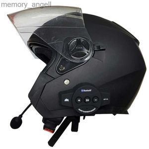 Walkie Talkie 2023 New Bluetooth Motorcycle Helmet Interphone Interphoneヘッドセット音声通話用マイク付きワイヤレスハンズフリーhkd230925