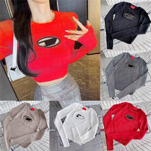 Hohl Brief Strick Pullover Tops Für Frauen Abgeschnitten Gestrickte Hoodie Design Cool Girl Pullover Streetwear