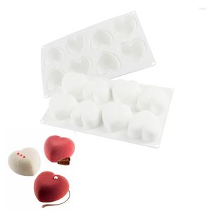 Baking Moulds 8 Cavity Diamond Love Heart Silicone Mould Cake Decorating Tools Mold Bakeware Form For Soap Mousse Pastry