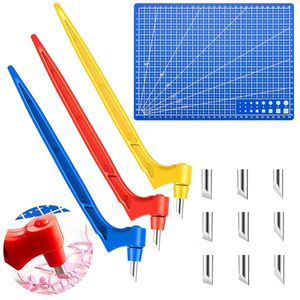 Cutting Mat Craft Cutting Tools Kit 360 Degree Rotating Gyro Cutting Tools Art Cutting Tools with Cutting Pen 15/30/45 Degree Blades Cutting 230925