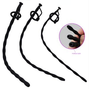 Adult Toys SM Silicone Hollow Urethral Catheter Dilator Horse Eye Stimulation Sounding Penis Plug Insert Urethra Sex for Men Gay 230925