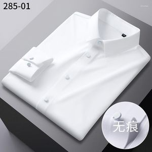 Men's Dress Shirts 14 Colors Summer Mens Long Sleeve Solid Shirt 2023 Arrivals Top Quality No Trace Smart Casual