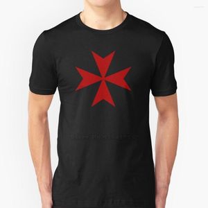 Men's T Shirts Maltese Cross - Knights Templar Holy Grail Korstågen Summer Lovely Design Hip Hop T -shirt Topps Christian Military