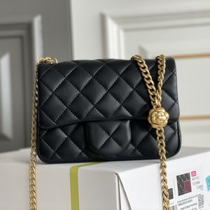 Designer Crossbody Bag Luxury Shoulder Handbag Chain Bag 10a äkta läderflikväska Top-nivå replikering med Box CH076