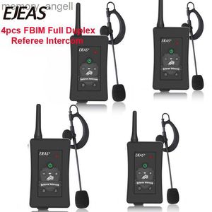 Walkie Talkie 4pcs 2022 Latest EJEAS Brand Football Referee Intercom Headset FBIM 1200M Full Duplex Bluetooth Motorcycle Interphone Wireless HKD230925