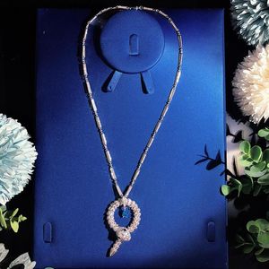 Kreisförmige Schlangen-Halskette, hochwertiger Schmuck für Frauen, Schlangen-Anhänger, dicke Halskette, feiner individueller luxuriöser Schmuck AA242R