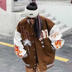 Erkek Ceketler 2023 Yeni Kore işlemeli beyzbol üniformalı kadın vintage y2k kıyafetler yüksek cadde moda gevşek joker sıradan ceket üst l230925