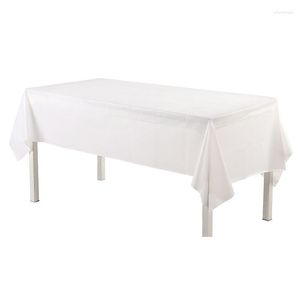 Toalha de mesa 1 peça, toalhas de mesa reutilizáveis, plástico sem bpa, 137/274cm, capa de jantar para festas, piquenique, acampamento, festa ao ar livre, descartável
