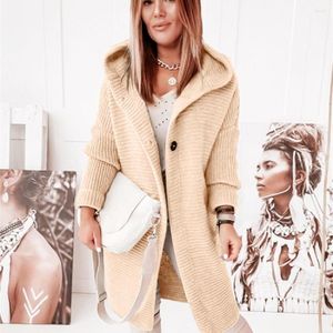 Women's Jackets Autumn Winter Women Vest Jacket Fashion Korean Casual Lady Solid Color Loose Long Sleeves Hooded Oversized Sweater