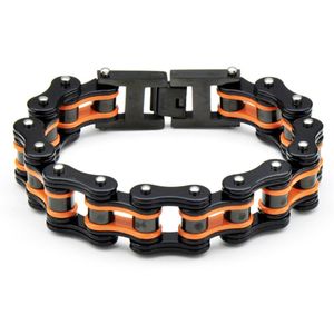 16mm tunga mens motorcykelcykelkedja armband multicolor hiphop punk rostfritt stål män kvinnor cykel länk armband bangl235n