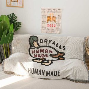 Blankets Versatile Blanket HUMAN MADE Multi-functional Cartoon Duck Cover Sofa Blanket Bed Bedspread the Throw Blankets Tiki Throws YQ230925